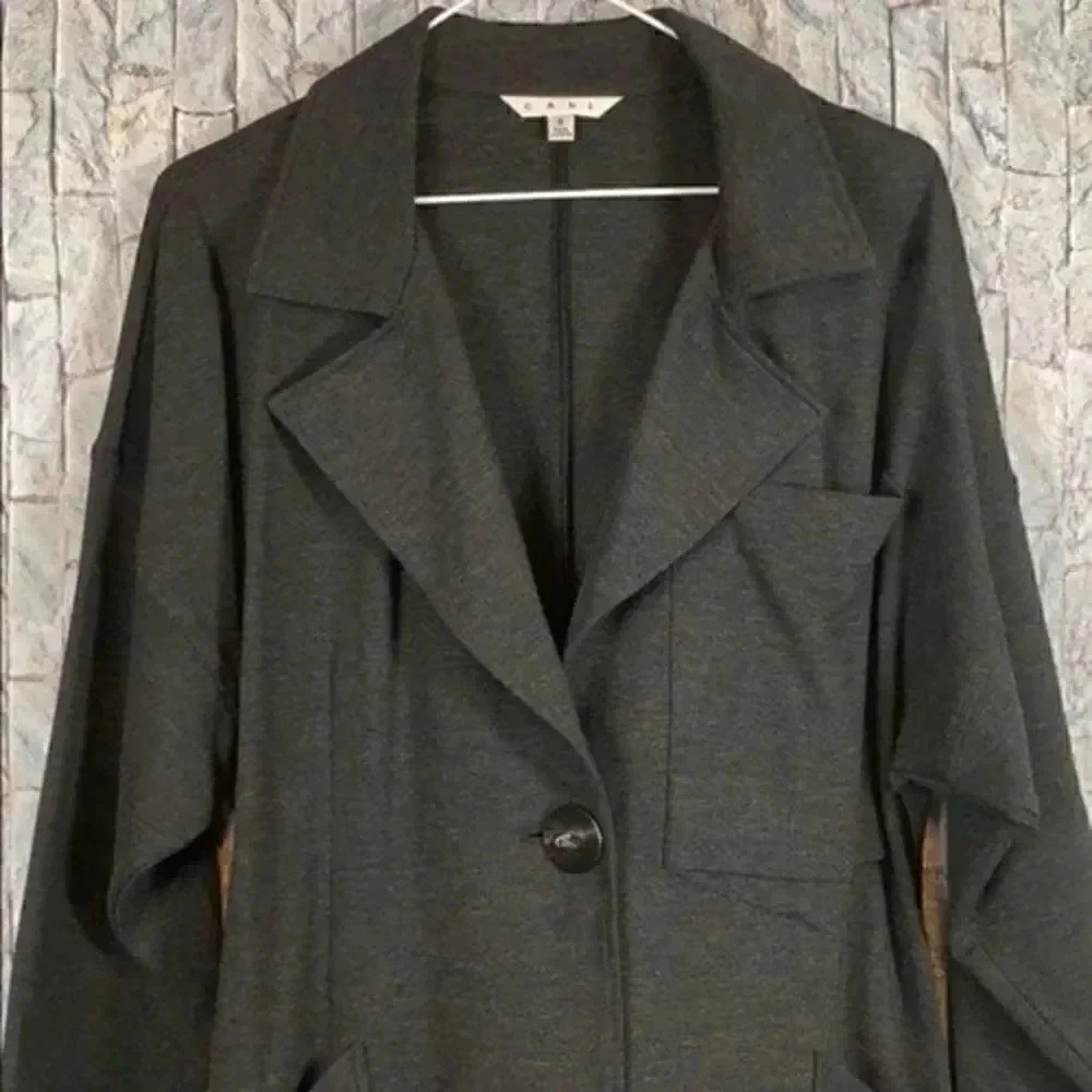 Cabi NWOT dark gray eclectic jacket size small - Picture 2 of 7